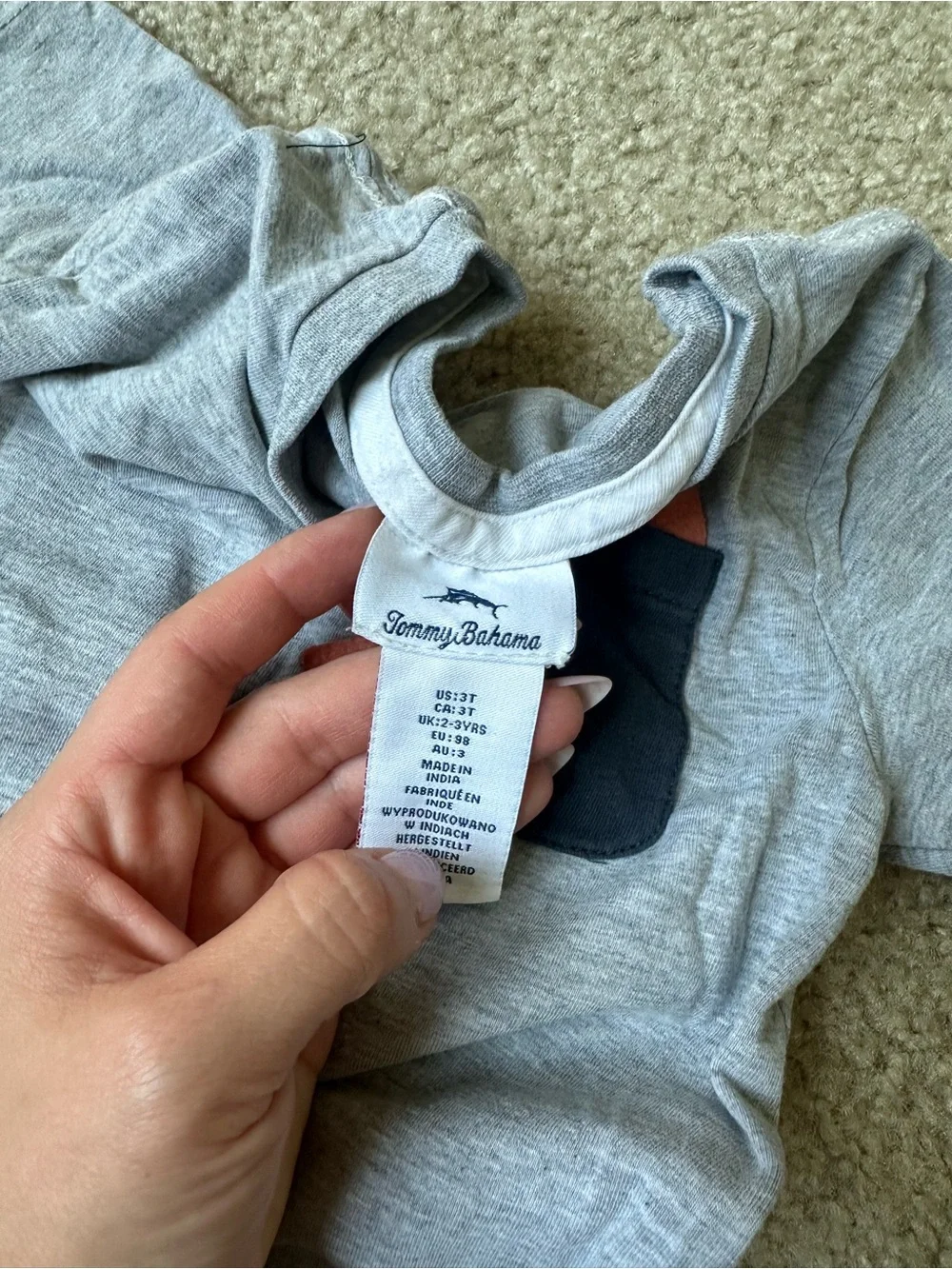 Tommy Bahama Toddler Boys 3T Pocket Graphic T-Shirt Bundle Dinosaur Dog